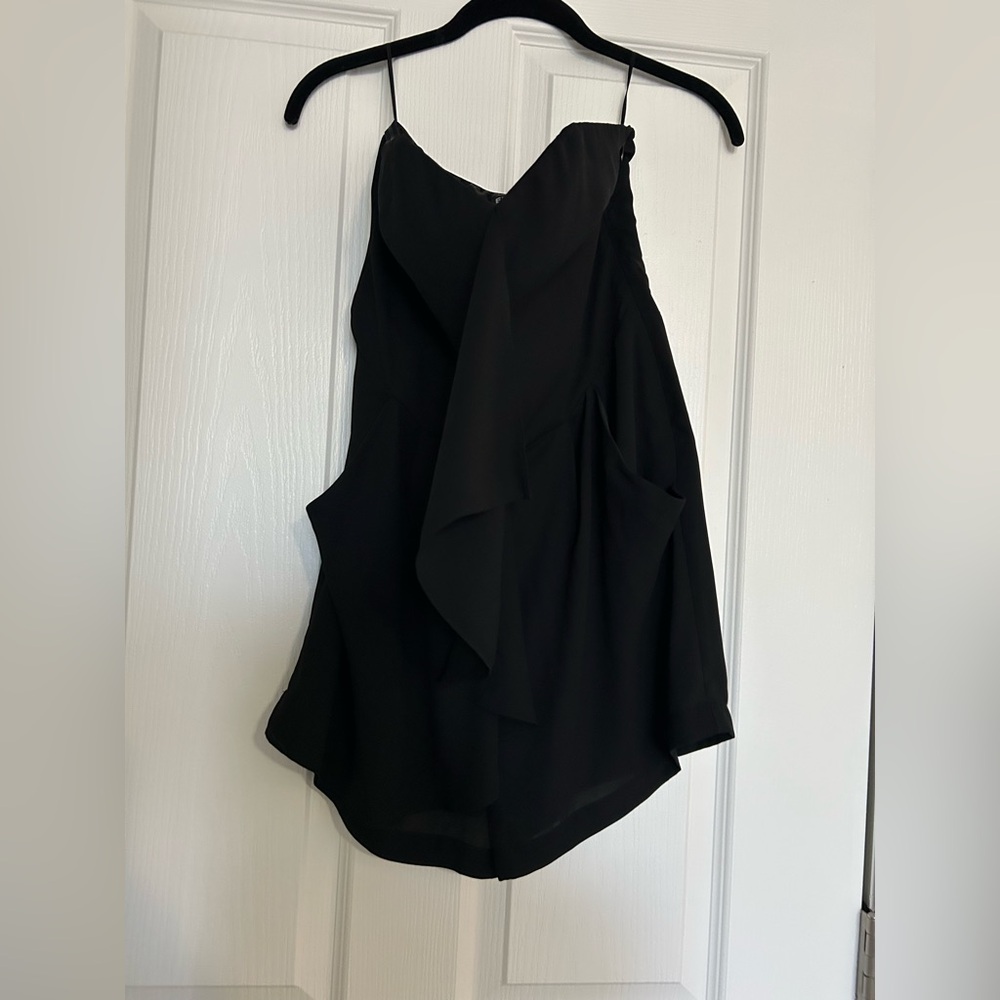 Express Black Ruffle Romper - Picture 2 of 3